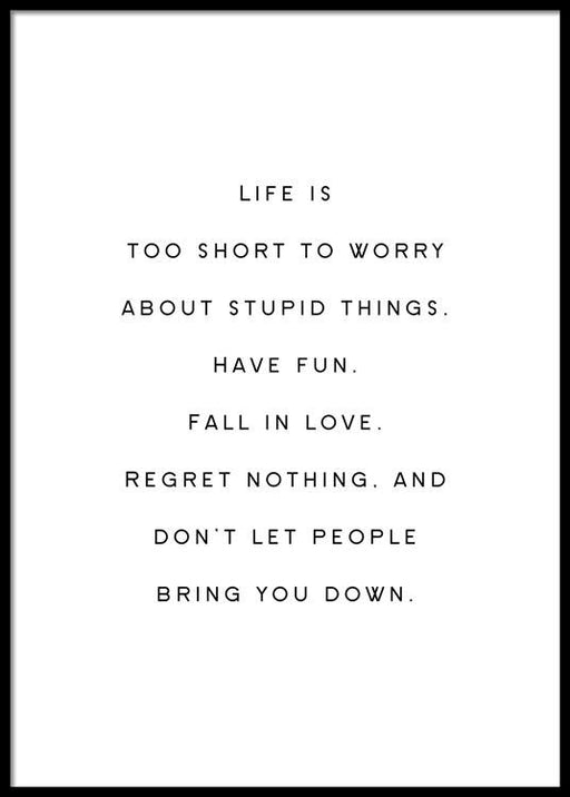 Life is,  Affiche