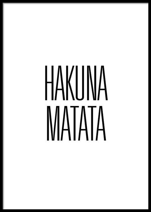 Hakuna Matata Affiche