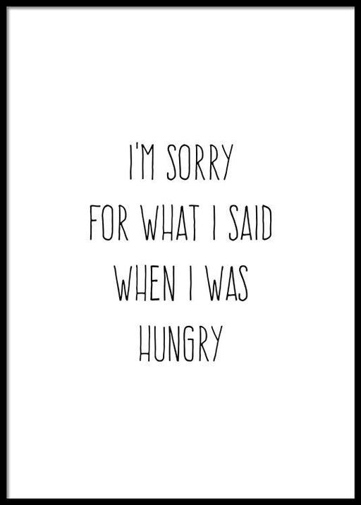 I Was Hungry Affiche