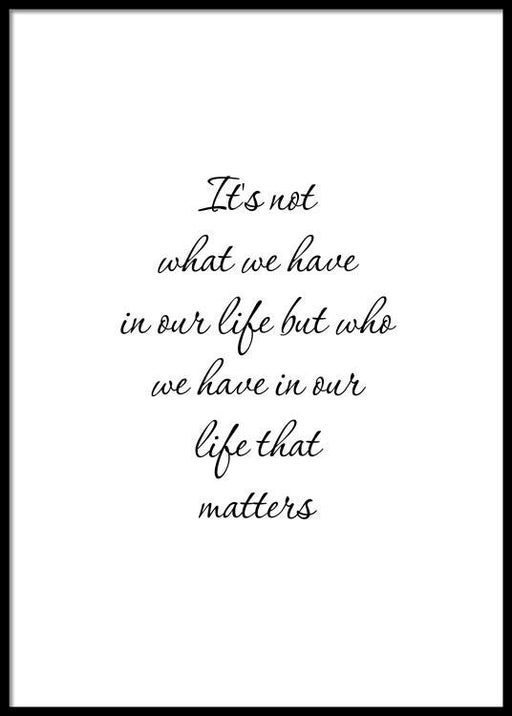 It's Not What We Have Affiche