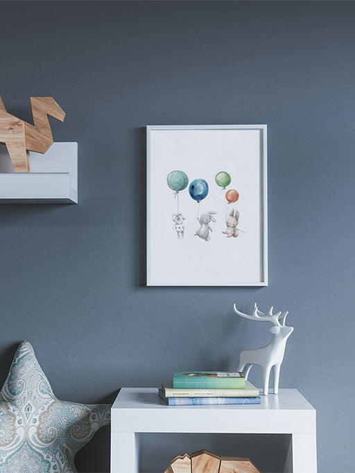 Flying Little Bunnies Poster