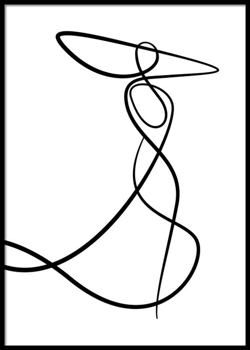 Line Art Woman No1 Poster