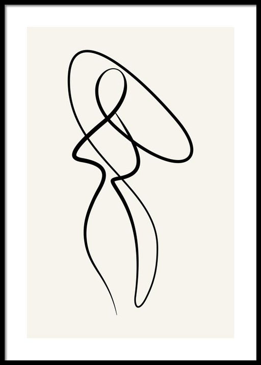 Line Art Woman No3 Poster