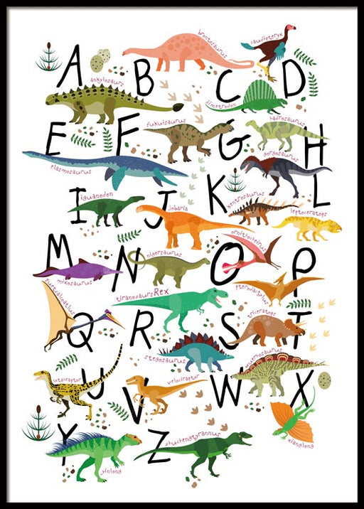 Dinosaurier ABC Affiche