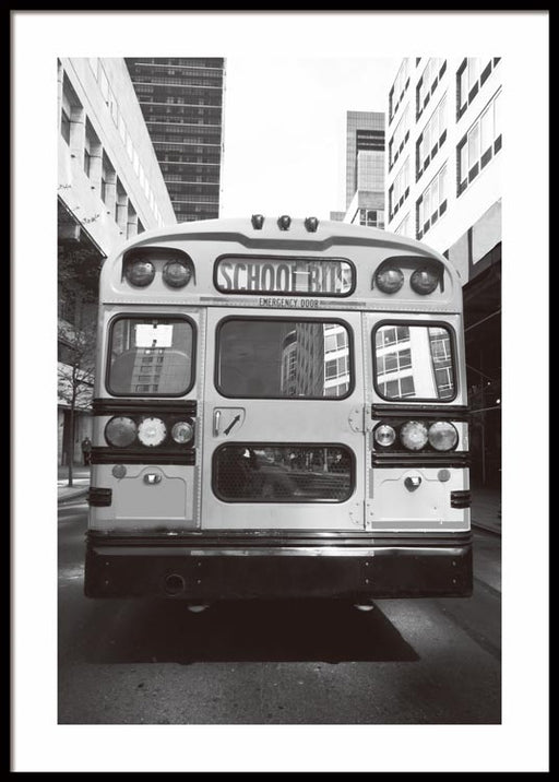 Vieux bus scolaire Affiche