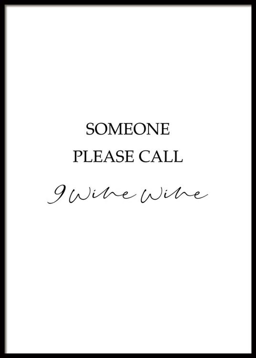 9 Wine Wine Affiche