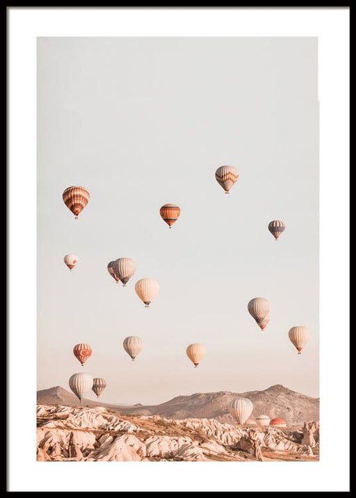 Ballons à air chaud Affiche