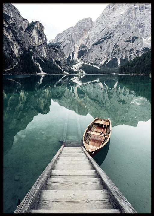 Boat in Lake Poster