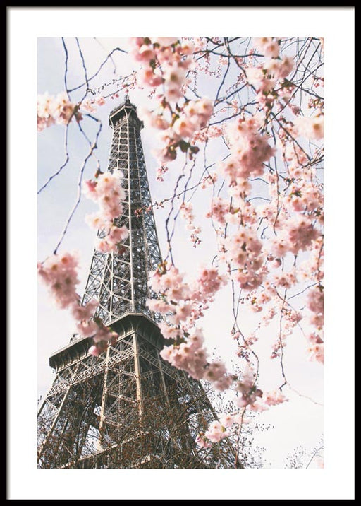 Blühender Eiffelturm Poster