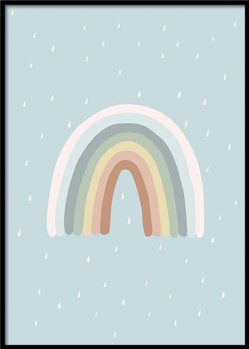 Blauer Regenbogen Poster