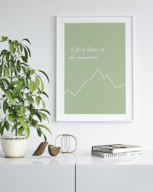 Mieux dans les montagnes Affiche