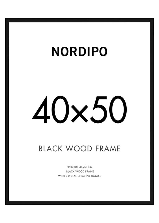 Cadre en bois noir 40x50cm