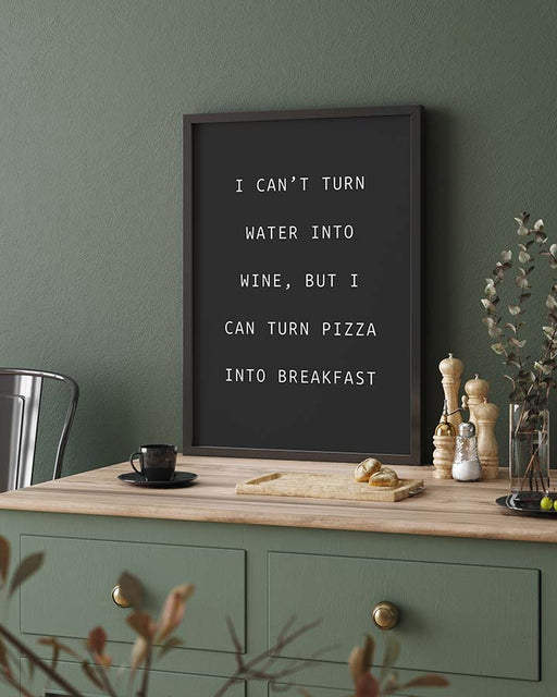 Pizza Into Breakfast Poster