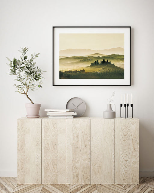 Collines de Toscane Affiche