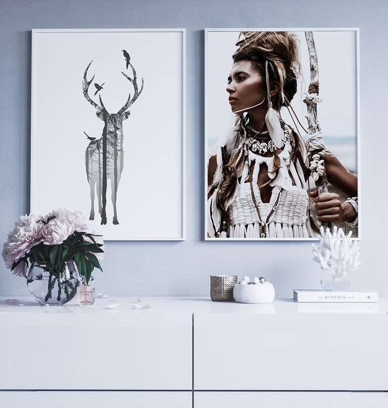 Deer Silhouette Poster