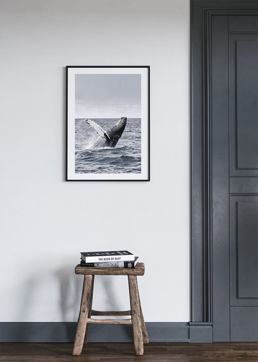 Flying Whale Poster