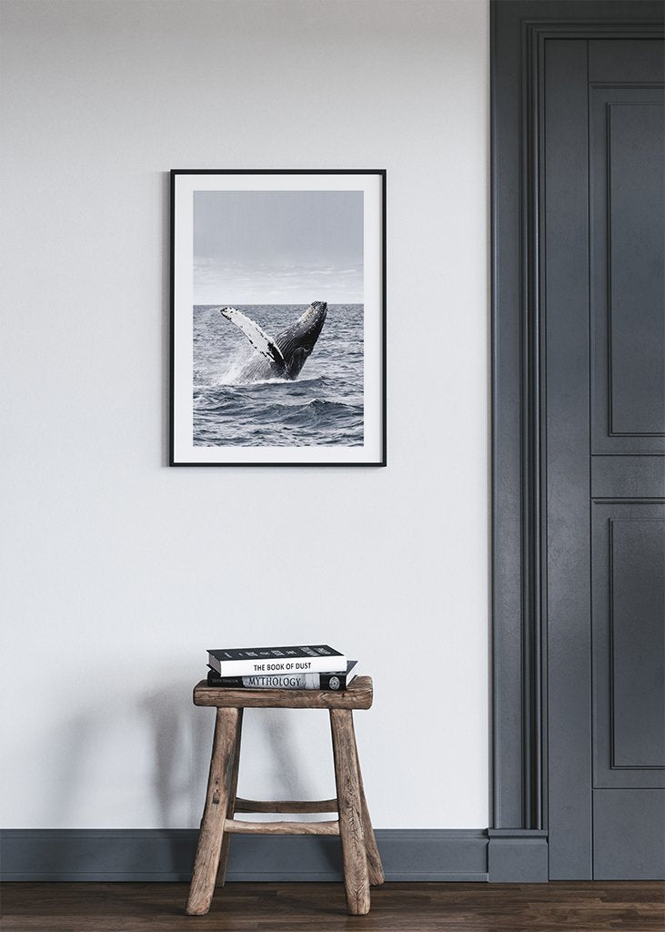 Flying Whale Poster