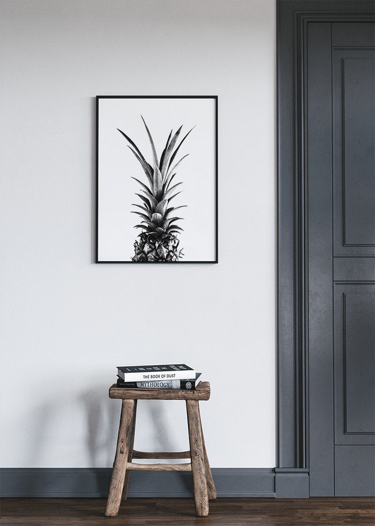 B&W Pineapple Top Poster