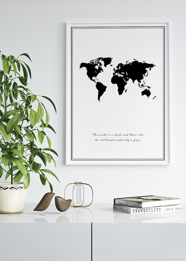 World is a Book Poster