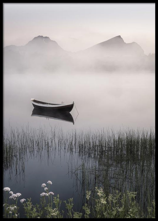 Foggy Summer Lake Poster