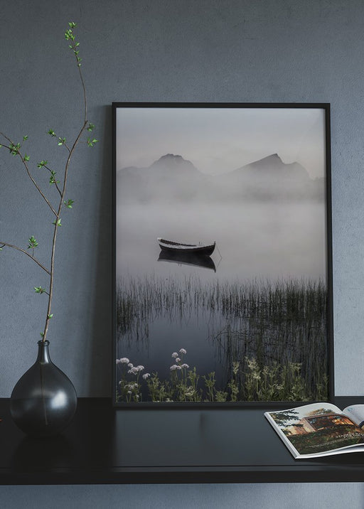 Foggy Summer Lake Poster