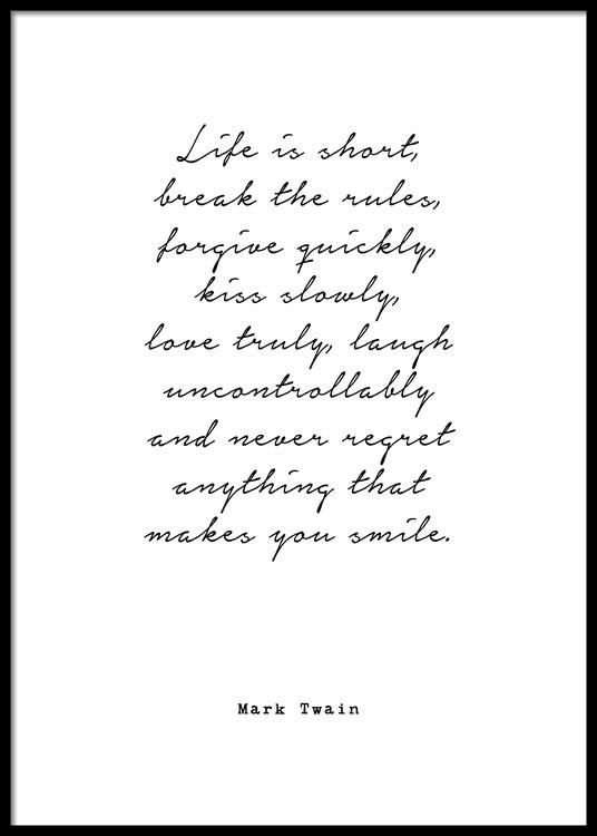 Life is Short Affiche