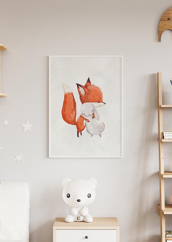 Fuchs & Kaninchen Poster