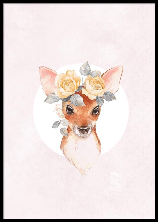 Kleines Rehmädchen Poster