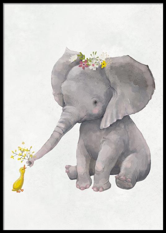 Elefant & Entlein Poster