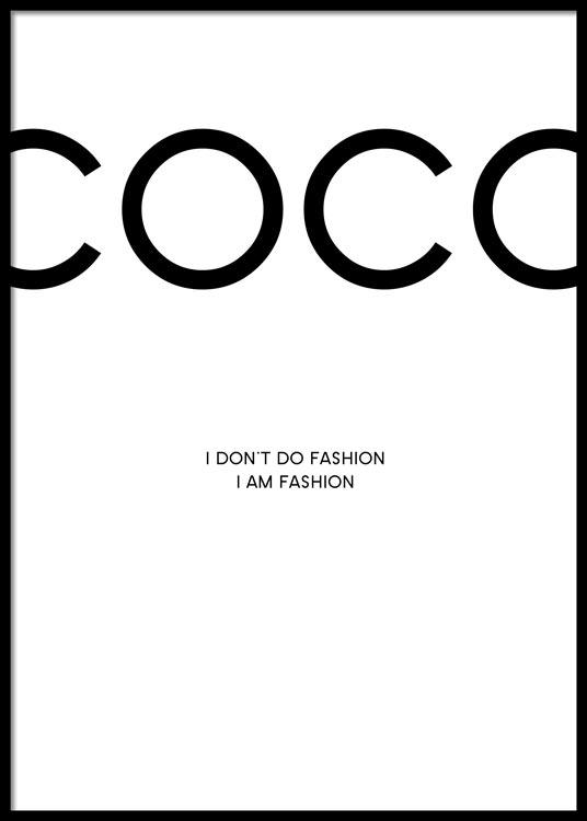 Affiche Avec Cadre Noir - Affiche COCO (50x70cm)