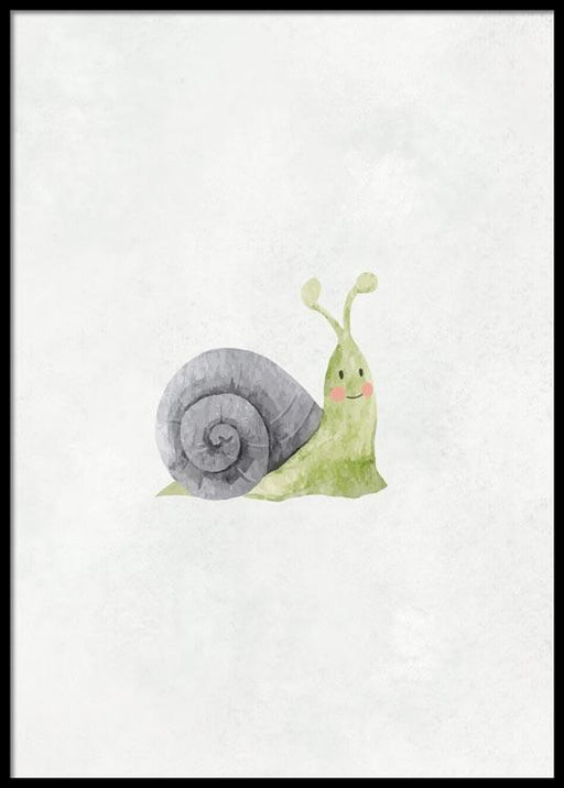 Aquarelle Escargot Affiche