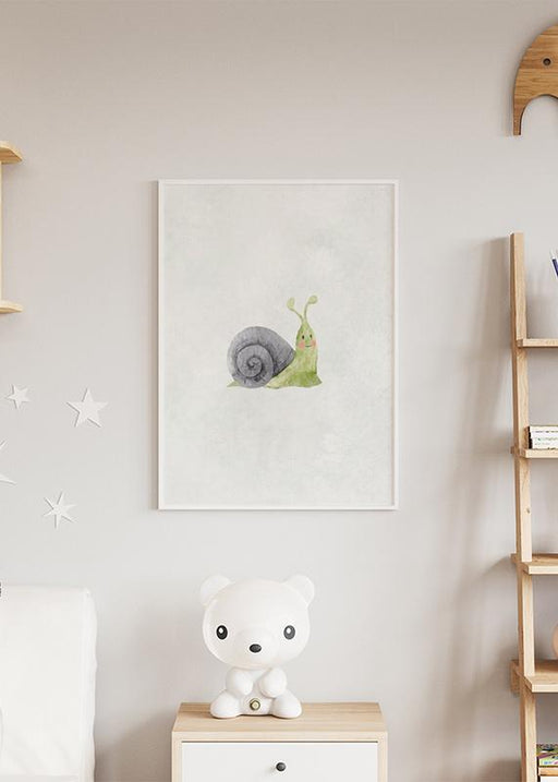 Aquarelle Escargot Affiche