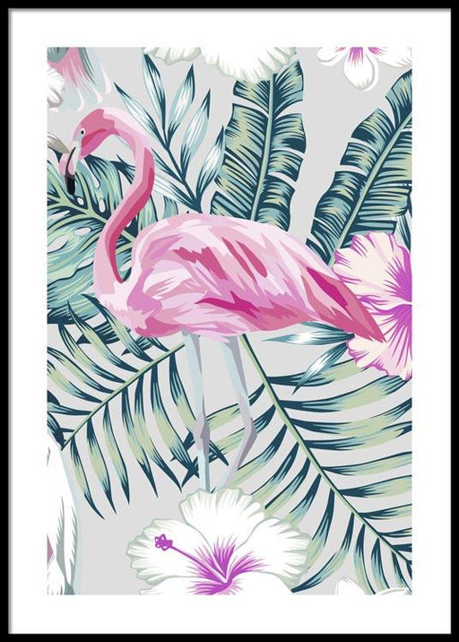Tropical Flamingo Poster