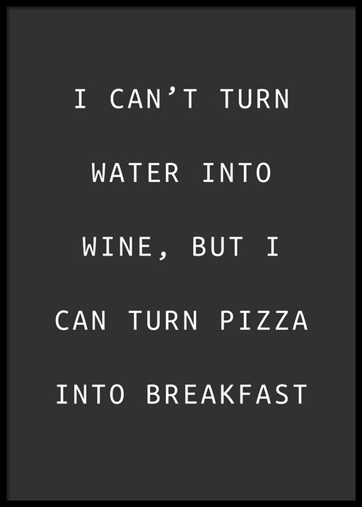 Pizza Into Breakfast Affiche