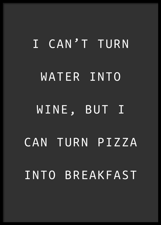 Pizza Into Breakfast Poster