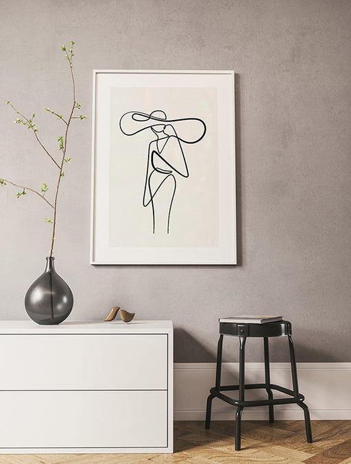 Line Art Woman No2 Poster