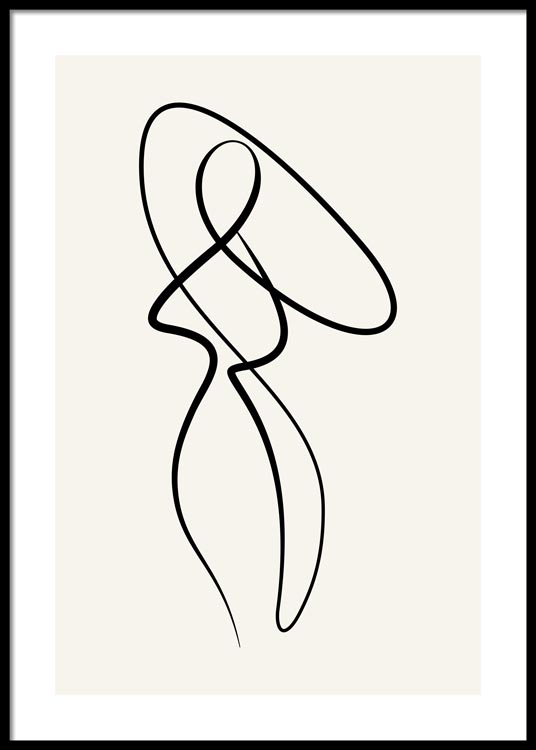 Line Art Femme n°3 Affiche