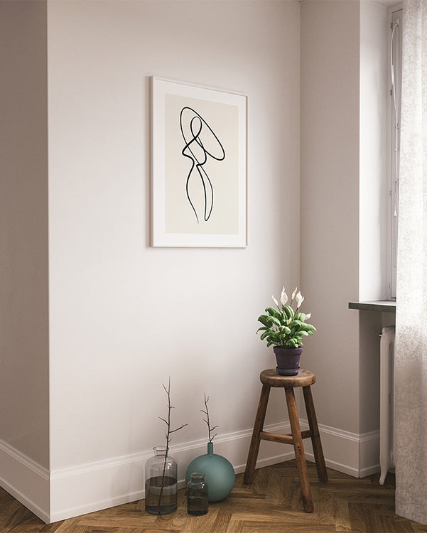 Line Art Femme n°3 Affiche