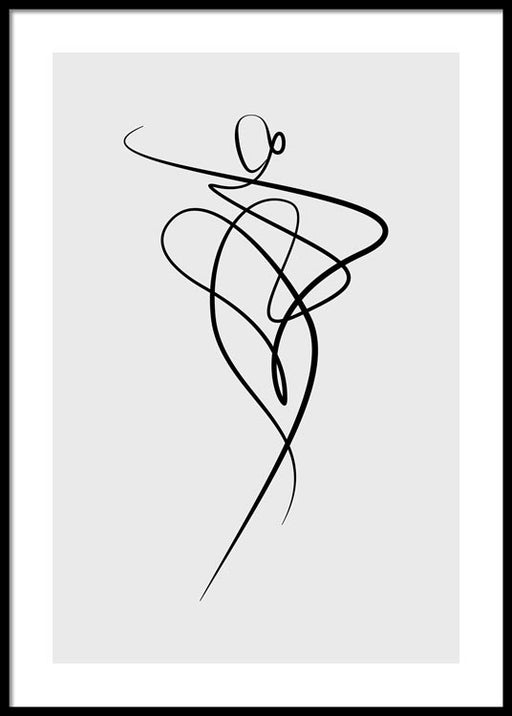 Line Art Illustration Affiche