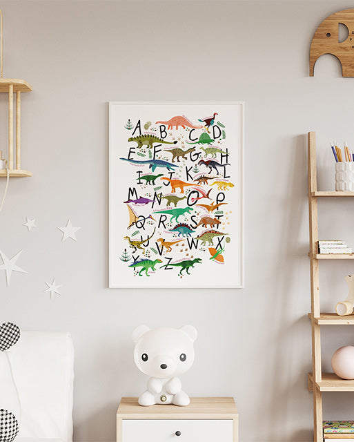 Dinosaurier ABC Poster