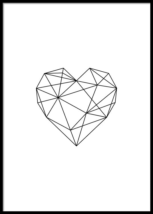 Geometrical Heart Poster