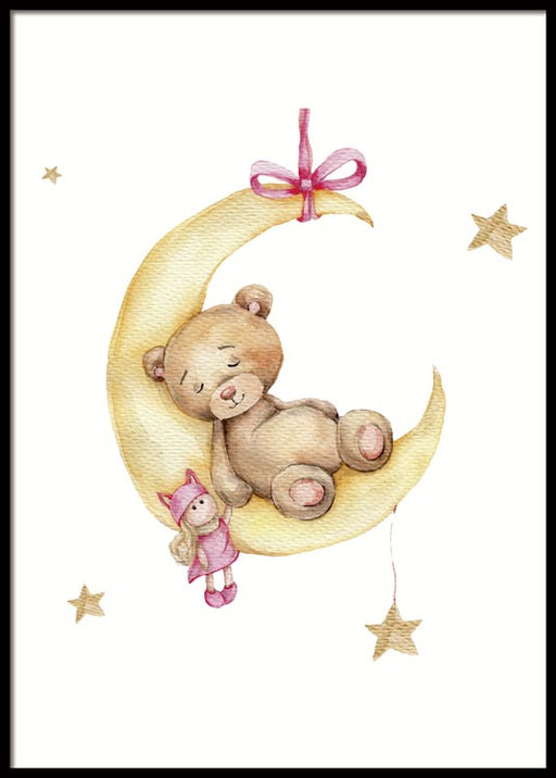 Sleeping Teddy Bear Poster
