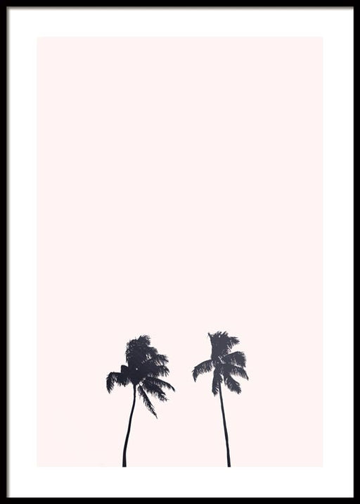 Pink Sky Palm Affiche