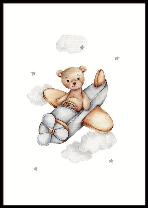 Teddybär Pilot Poster