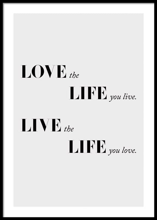 Love Live Life Poster