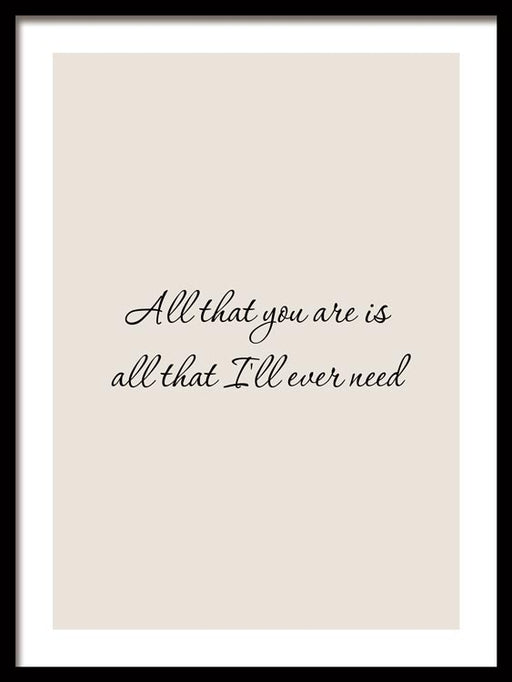 All That You Are Affiche