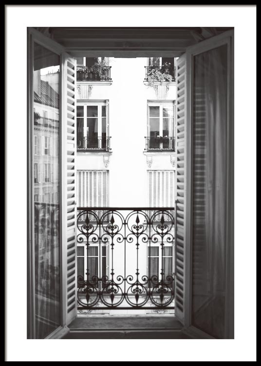 Paris Window Poster