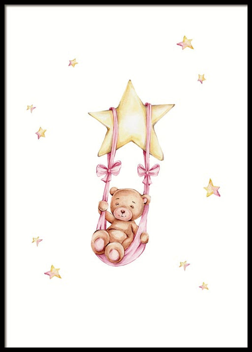 Swinging Teddybear Poster