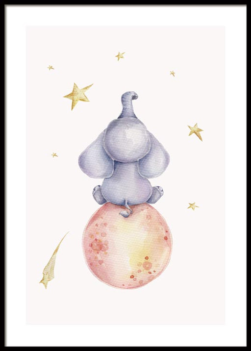 Elephant on the Moon Poster