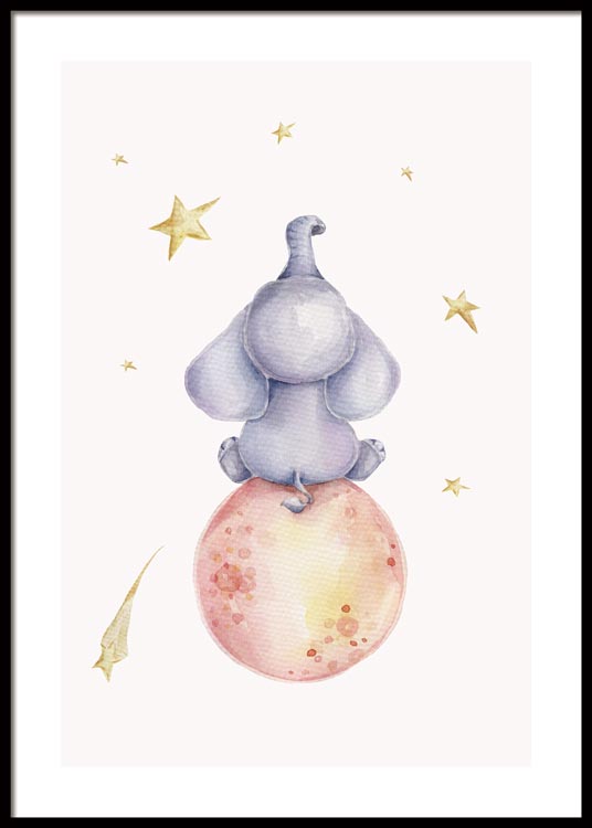 Elephant on the Moon Poster